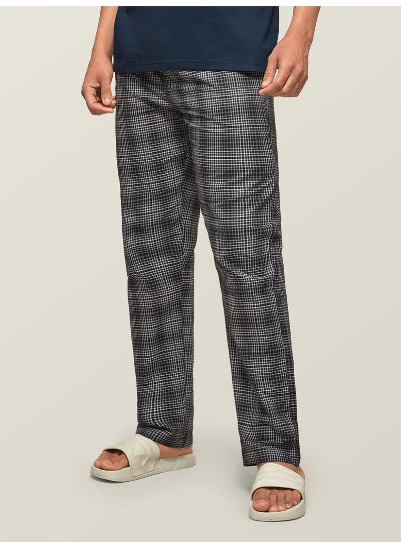 اكس واي اكس اكس بيجامة رجالية من XYXX مصنوعة من القطن الممشط الممتاز بنقشة المربعات [عبوة من قطعة واحدة] - Image 1