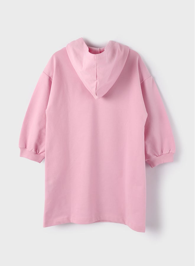LC WAIKIKI Girls'  printed  hooded sweatshirt  M letter  - Image 2