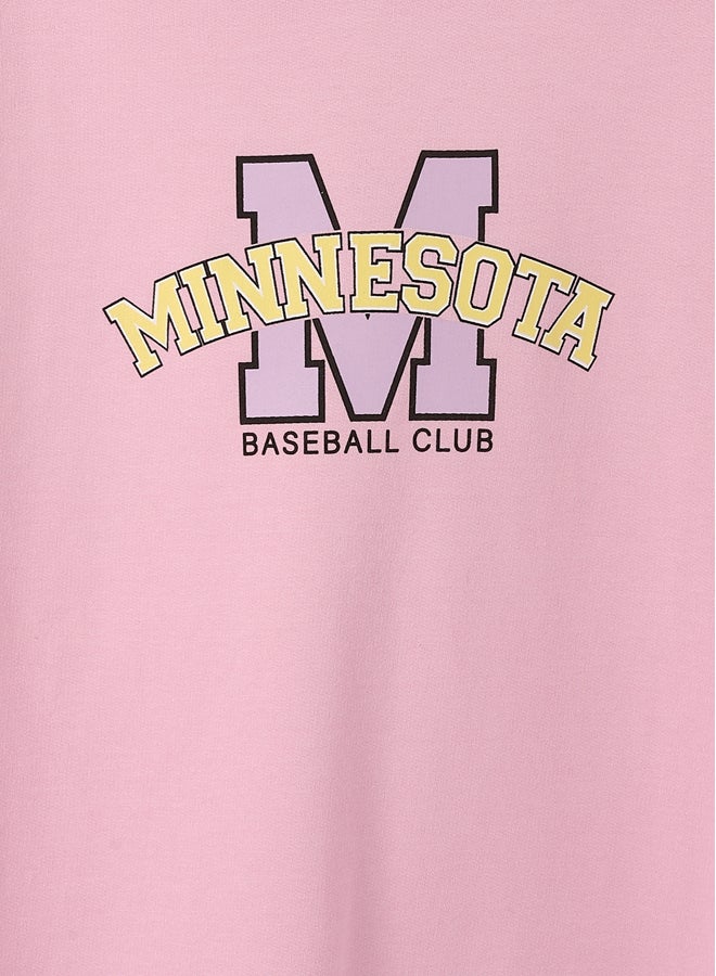 LC WAIKIKI Girls'  printed  hooded sweatshirt  M letter  - Image 3