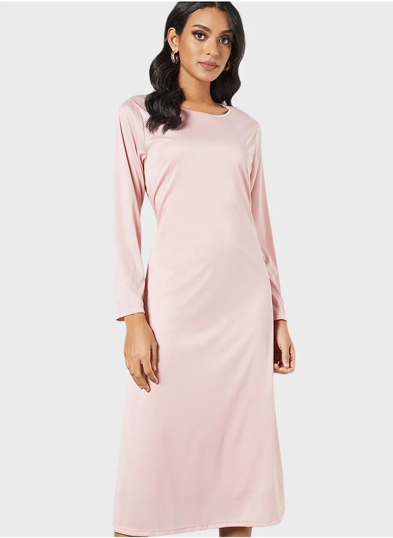 SIVVI for HANIYA Round Neck Knitted Dress