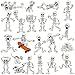 McEtt Skeleton Sticker Sheets Cool Funny Skeleton Stickers for Kids Students Adults Teens 5 Sheet Pack 105 Pieces Halloween Party Favors Classrooms - Image 3