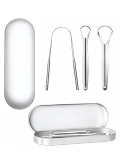 Generic 3 PCS Stainless Steel Tongue Scraper, Tongue Cleaner  - Image 1