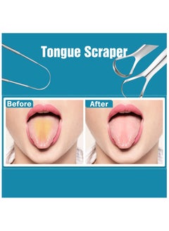 Generic 3 PCS Stainless Steel Tongue Scraper, Tongue Cleaner  - Image 4