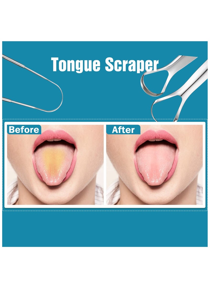 3 PCS Stainless Steel Tongue Scraper, Tongue Cleaner