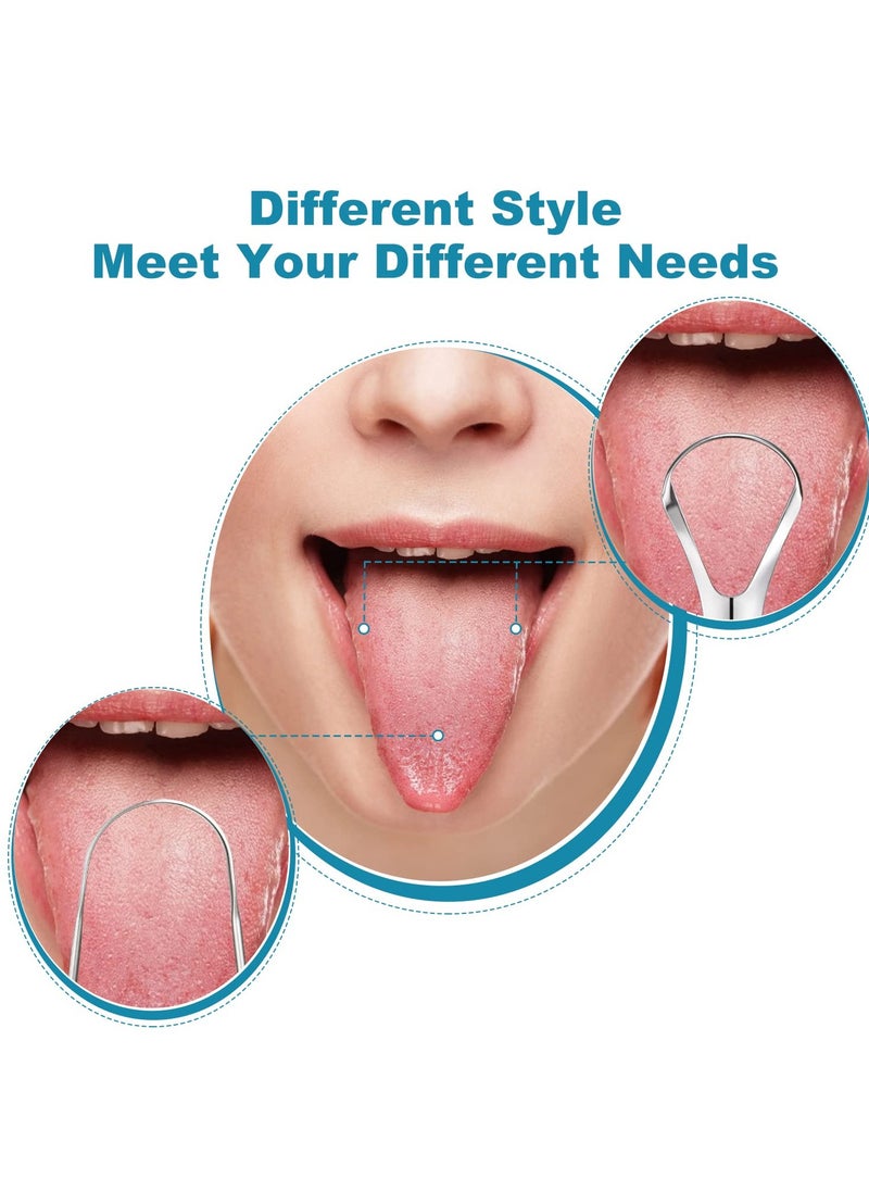 3 PCS Stainless Steel Tongue Scraper, Tongue Cleaner