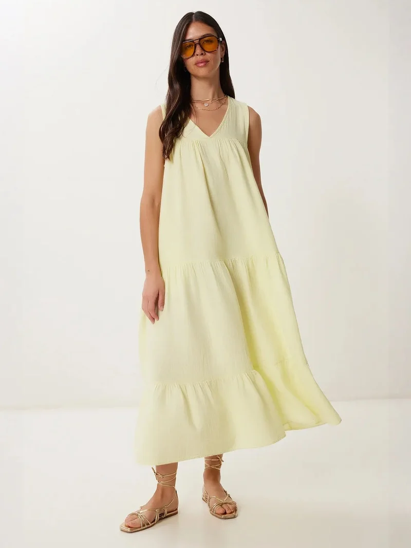 السعادة في إسطنبول ISTANBUL Frilly V-Neck Midi Dress