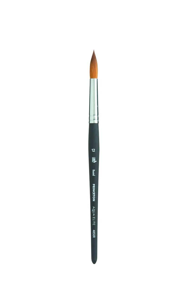 Princeton Aqua Elite, Series 4850, Synthetic Kolinsky Watercolor Paint Brush,Round, 12 - Image 1