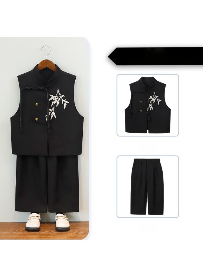 Shougu Chinese Style Boys' Fashionable Shirt Set - Image 1