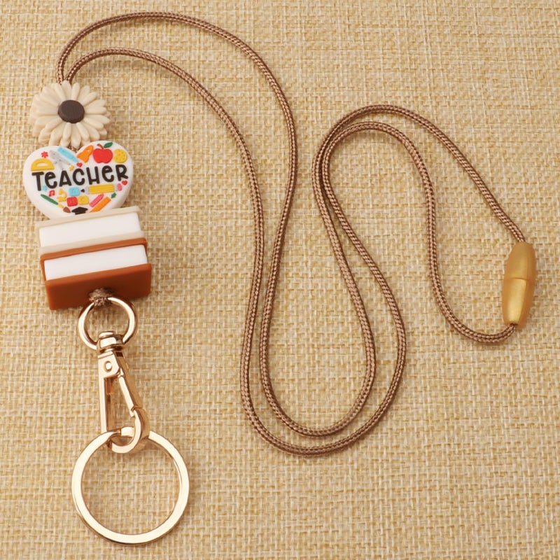 UGELOKI 2025 Super Cute Teacher Lanyard, School ID Lanyards with Safety Breakaway Clasp for Teachers, Nurses & Faculty - Image 2