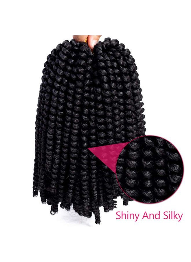 ROKTRESS - Spring Twist Hair 8 Inch Spring Twist Crochet Hair 6 Packs Spring Twist Braiding Hair For Butterfly Locs Soft Locs Low Temperature Synthetic Fiber Fluffy Hair Extensions (8 Inch,1#) - Image 1