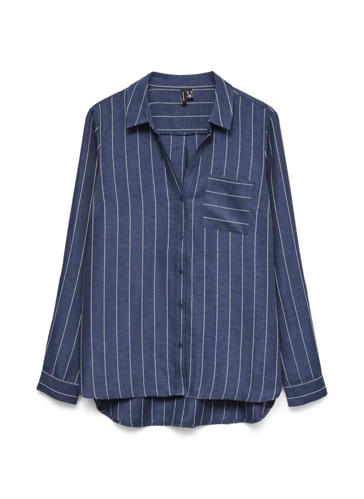 فيرو مودا ODETTE Long Sleeve Button Down V-NECK SHIRT