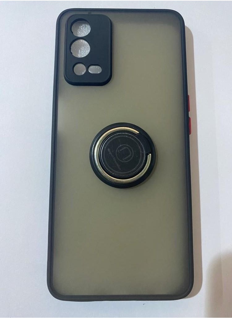 erorex Protective Case Cover For OPPO A55 With Magnetic Ring Holder Black 