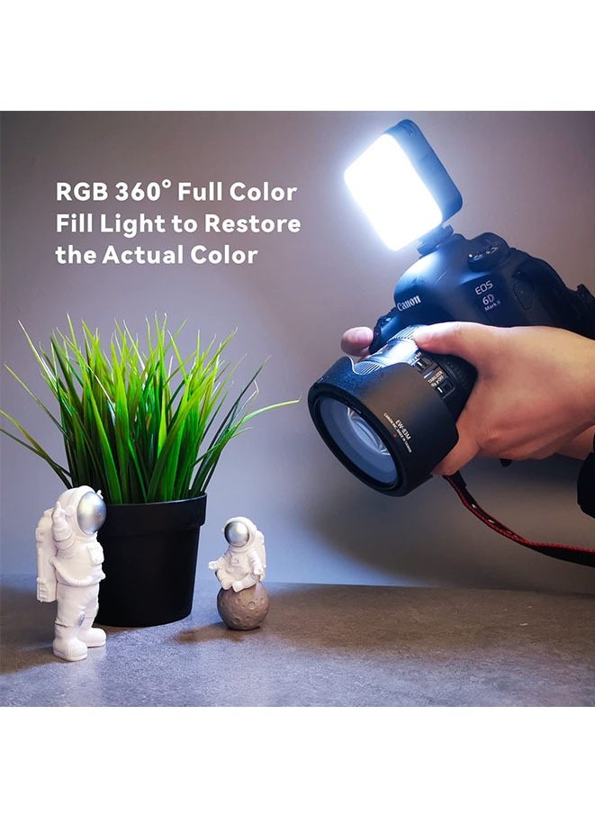 Muyixin - LED Video Light Photography Fill-in Lamp 360°Full Color Portable CRI 95+ 2500K-9000K Photography Light with 1/4”Screw Thread,3 Cold Shoe,20 Light Effects, Built-in 2000mAh Rechargeable Battery for Vid - Image 1