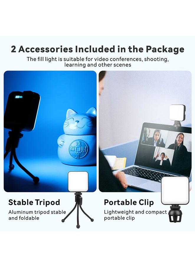 Muyixin - LED Video Light Photography Fill-in Lamp 360°Full Color Portable CRI 95+ 2500K-9000K Photography Light with 1/4”Screw Thread,3 Cold Shoe,20 Light Effects, Built-in 2000mAh Rechargeable Battery for Vid - Image 1