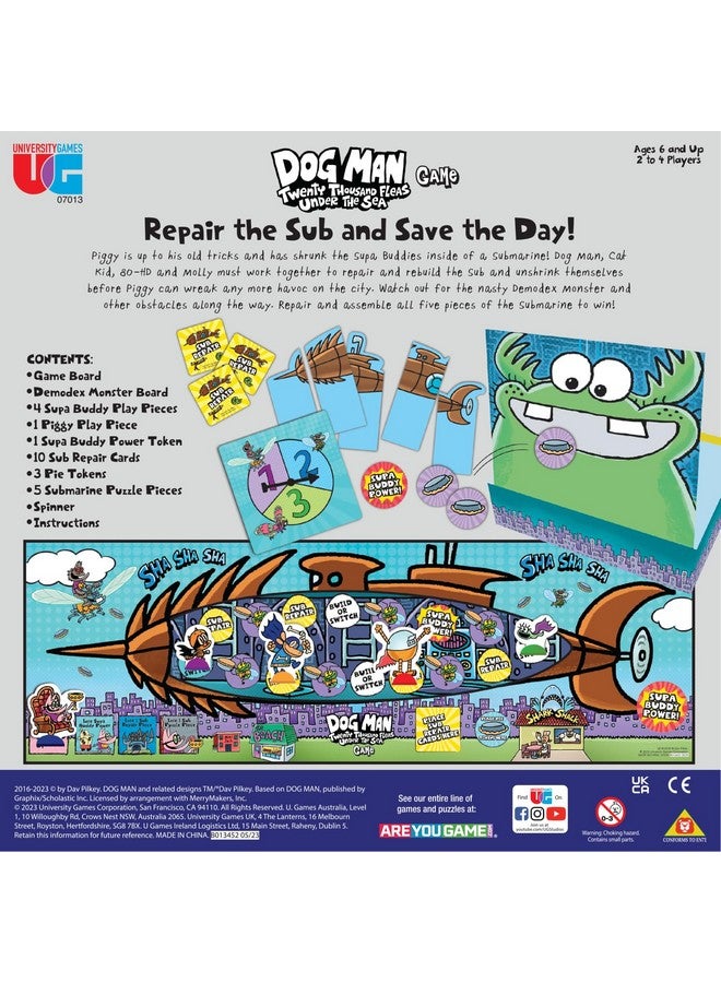 University Games, Dog Man Twenty Thousand Fleas Under The Sea Game, Based on The Book by Dav Pilkey - Image 2
