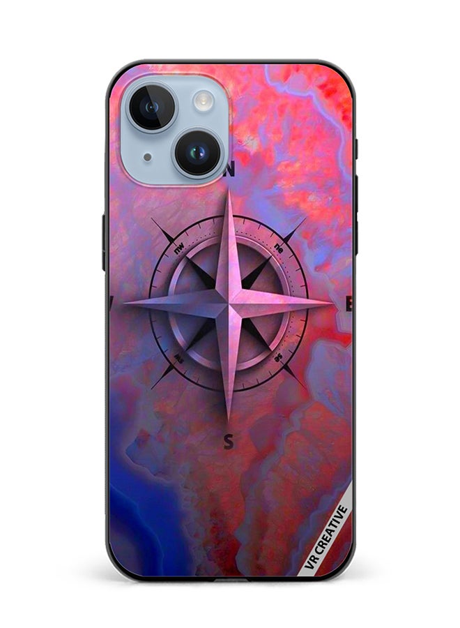 VR CREATIVE Protective Case Cover For Apple iPhone 15 Plus Compas Design Multicolour - Image 1