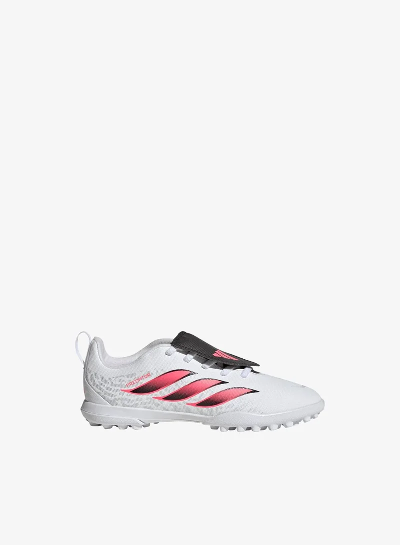 اديداس حذاء كرة قدم ملاعب الترتان للأطفال Predator Club Fold-Over Tongue Elastic Laces