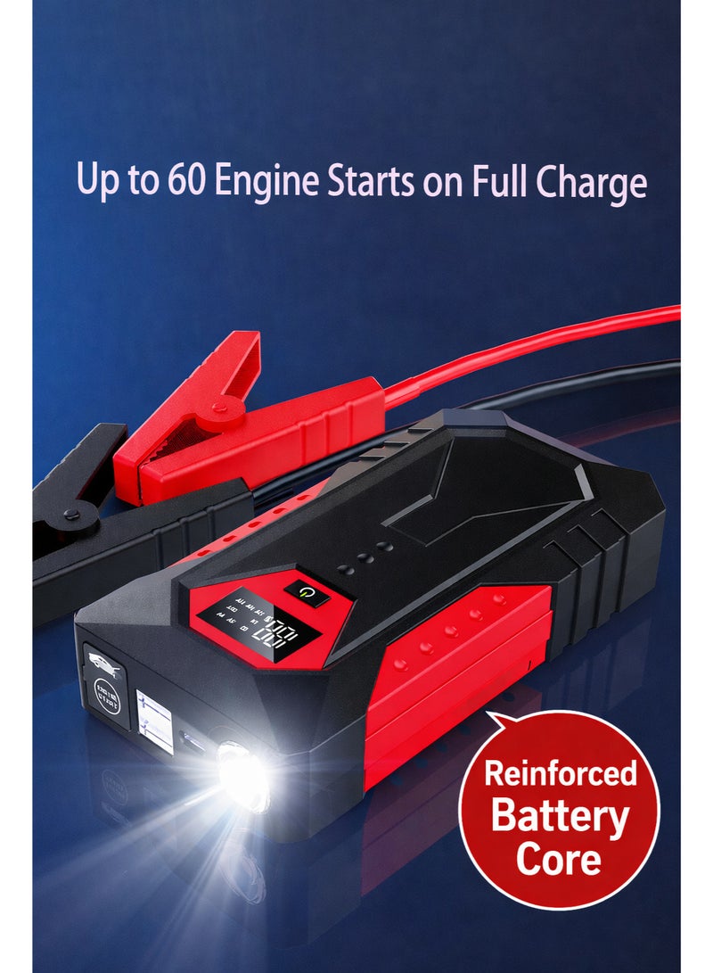 Car Jump Starter with Power Bank 18000mAh 12V, Portable Battery Booster Charger, High Power Jump Starter for Petrol 6.0L  Diesel 4.0L, Portable with Power Bank/Dual Output/LED Light - Image 3