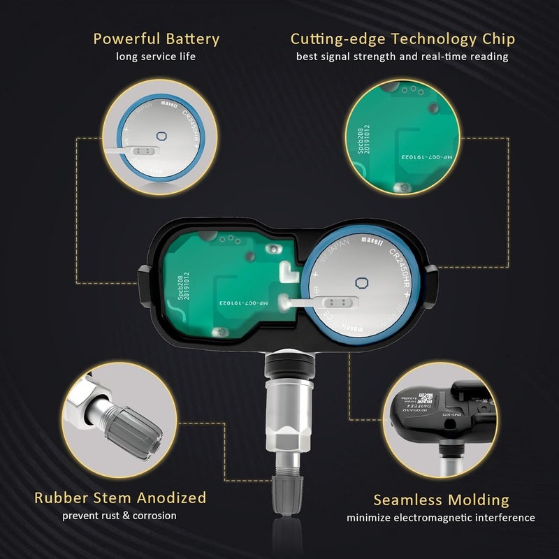 Marsflex TPMS Sensor Set for Toyota, Scion, Pontiac, and Lexus - 4 Pack - Image 2