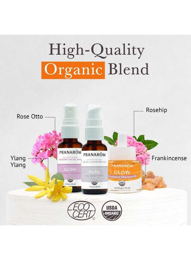 PRANAROM Skincare Collection Set Of 100% Pure & Organic Essential Oil Facial Cleanse Moisture Oil & Facial Mist (Aloe Vera) - Image 3