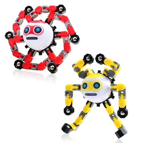 ASIOWELY 2 PCS Easter Basket Stuffers Transformable Fidget Spinners Toys for Kids and Adults Stress Relief Autism Sensory Toy for Boys Girls Teens Cool Fingertip Gyros Birthdays Gifts for Travel Toys - Image 1