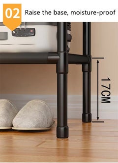 Kutis 1-Piece Simple Assembly Wardrobe Clothes Storage Rack Portable Wardrobe Organizer With Hook Metal 160x36x173 cm  - Image 3