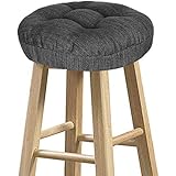BAIBU baibu Stool Covers Round, Super Soft Round Bar Stool Cushion Covers Seat Cushion Gray-Black 14" - Cushion Only  - Image 1