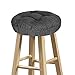 BAIBU baibu Stool Covers Round, Super Soft Round Bar Stool Cushion Covers Seat Cushion Gray-Black 14" - Cushion Only  - Image 2