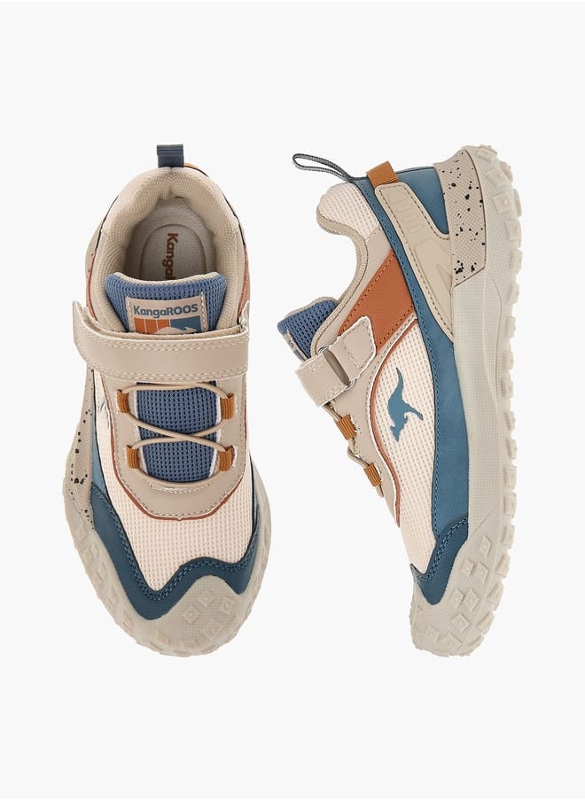 kangaROOS Boys' Logo Detail Sports Shoes with Hook and Loop Closure  - Image 1