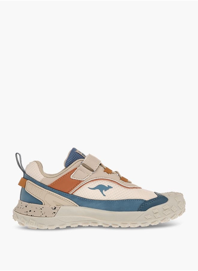 kangaROOS Boys' Logo Detail Sports Shoes with Hook and Loop Closure  - Image 2