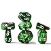 FONVGOGO Metal DND Dice for Dungeons and Dragon Metal Dice Set D and D with Cardboard Box Unique Cool RPG Polyhedral Dice for Role Playing Tabletop Games Gifts Black Green - Image 2