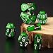 FONVGOGO Metal DND Dice for Dungeons and Dragon Metal Dice Set D and D with Cardboard Box Unique Cool RPG Polyhedral Dice for Role Playing Tabletop Games Gifts Black Green - Image 4