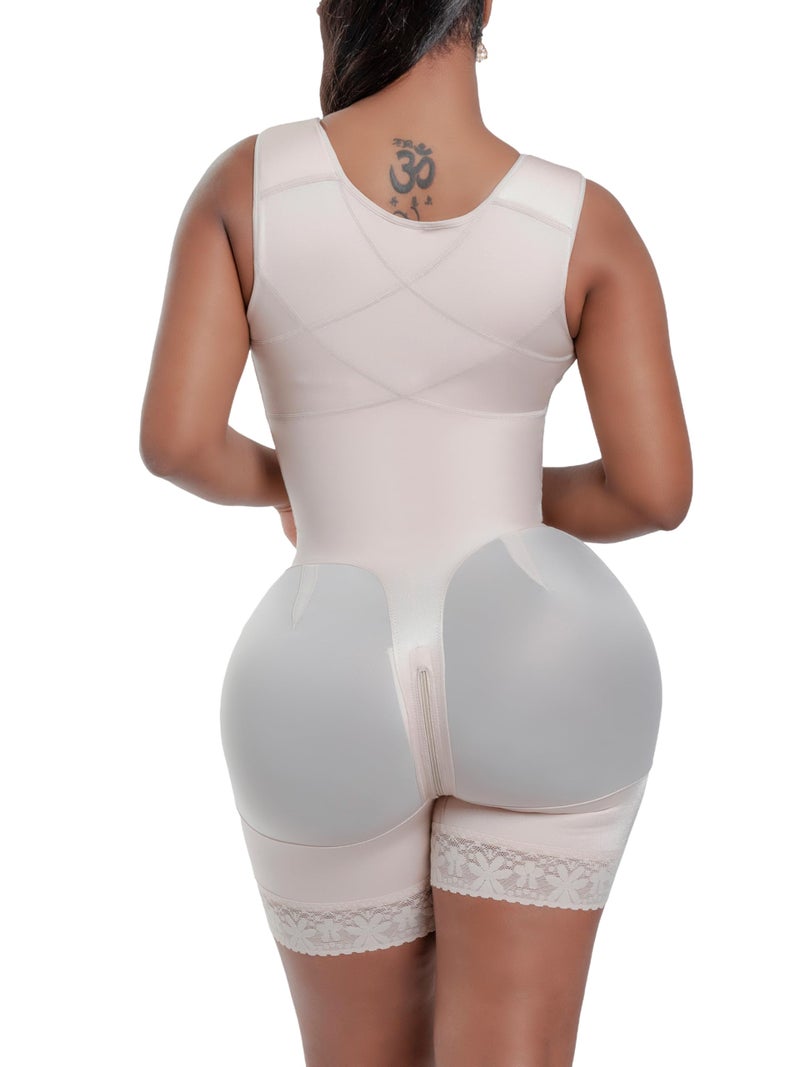 Snatched Body Stage 2 Faja with Bra | Best Body Faja Post-Op & Everyday Shapewear | Fajas Colombianas Moldeadoras Beige M - Image 1