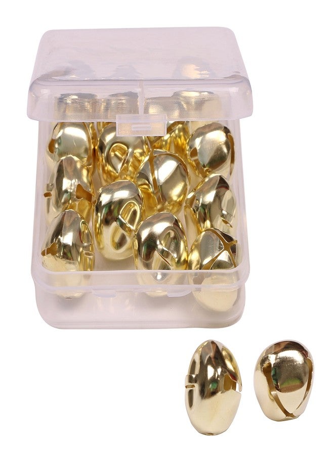 Shapenty 1 Inch/25mm Gold Metal Jumbo Christmas Jingle Bells for Wedding Xmas Tree Decoration Craft DIY Beads Jewelry Findings Charms (Gold, 16PCS/Box)