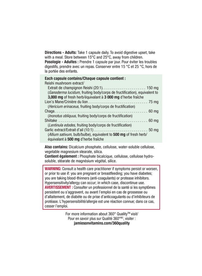 Jamieson مجمع الفطر من جيميسون، 60 كبسولة - Image 3