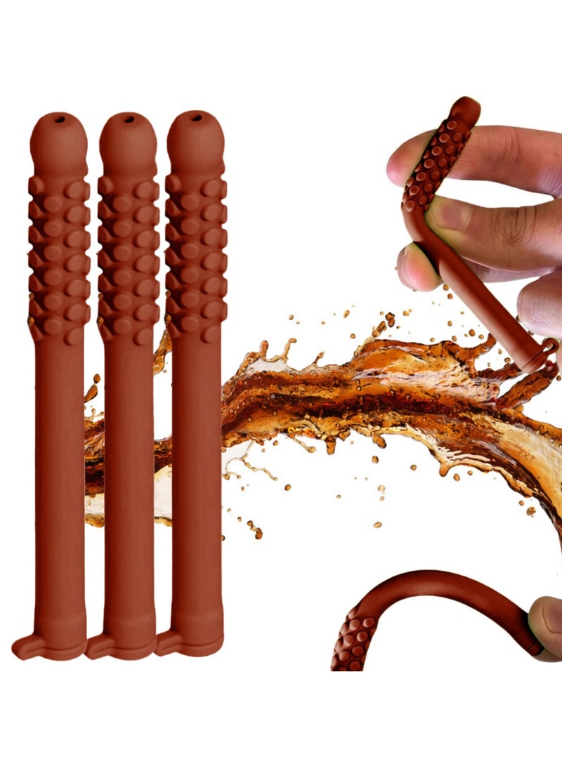 3-PCS Essential Oil Breather，Breathable Silicone Chew Stick，Decompression Creative Respirator, Relieve Tension and Stress and Improve Concentration（Cola flavor） - Image 1