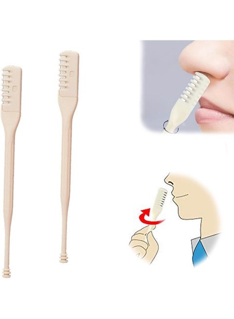 2 Pcs Best Universal Manual Nose Hair Trimmer for Men and Women - Painless Nasal and Ear Hair Remover, Small Trimmer for Men, Ear Cutter Knife, Trimmers Clipper