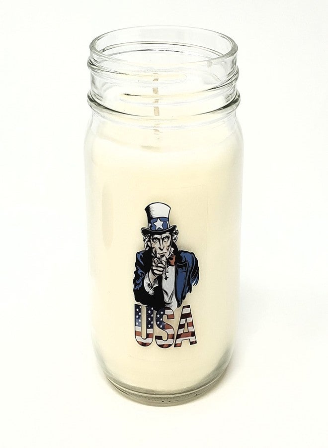 S&M Candle Factory شمعة سيترونيلا ~ الولايات المتحدة الأمريكية ~ أمريكا ~ شمعة عيد الاستقلال الأمريكي ~ شمعة معطرة ليوم الذكرى ~ شمعة صويا طبيعية فاخرة بالكامل ~ أفضل من العلامات التجارية الأخرى (برطمان 14 أونصة) - Image 2