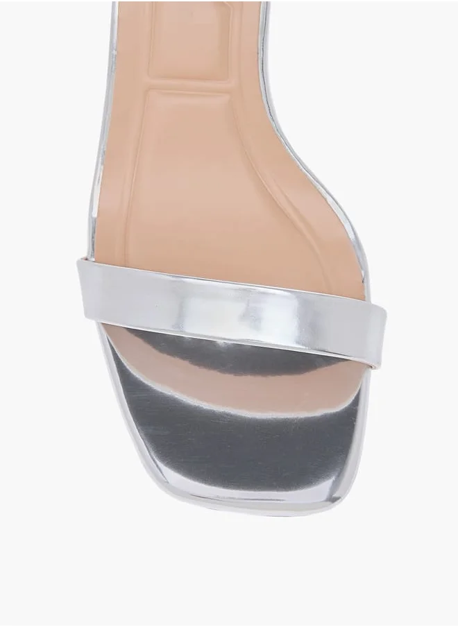 Celeste Womenâ€™s Solid Sandals with Block Heels and Buckle Closure Ramadan Collection