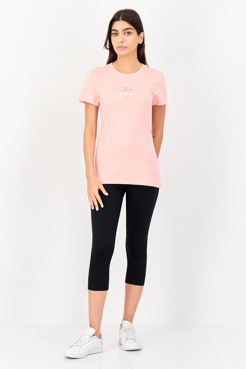 PUMA تي شيرت رياضي نسائي مناسب في الهواء الطلق بأكمام قصيرة، وردي - Image 4