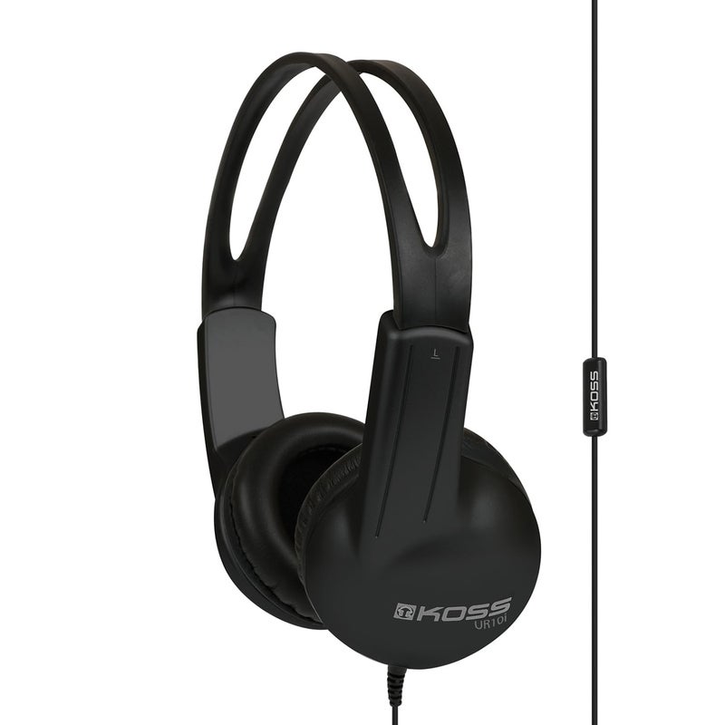 Koss UR10i Lightweight Wired Headphone, Black - Image 1
