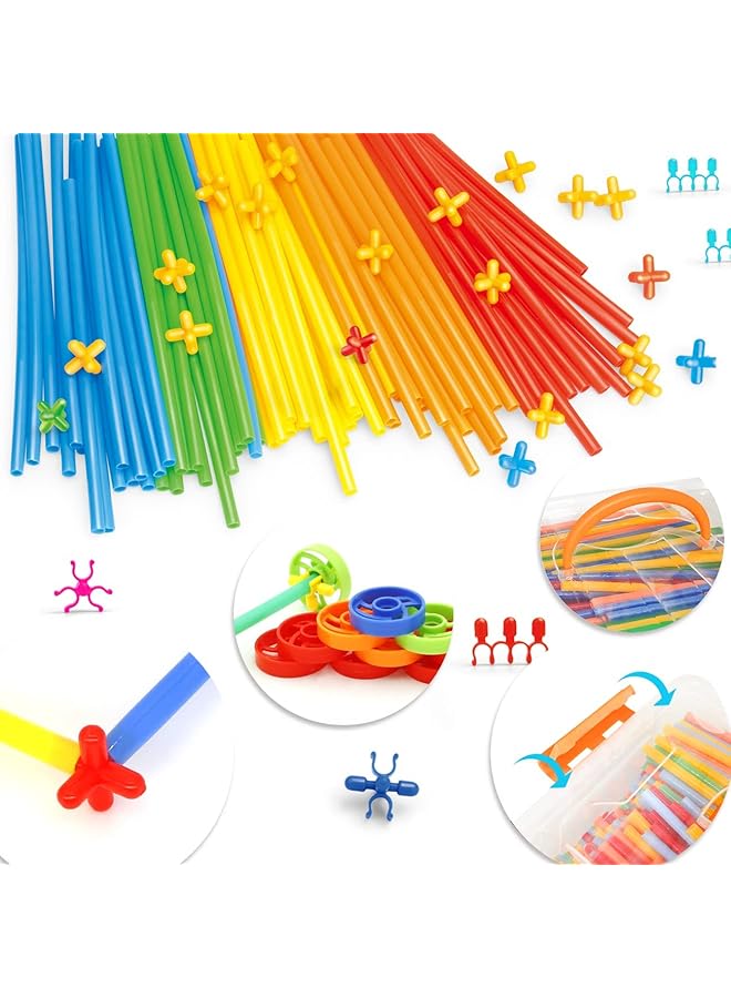 Excefore Fort Building Kit For Kids 4 5 6 7 8 9 10 Years Old Diy Playhouse With Tent Cover Straw Constructor Toys Stem Early Learning Education Construction Toys Gifts For Boys Girls (600 Pcs) - Image 3