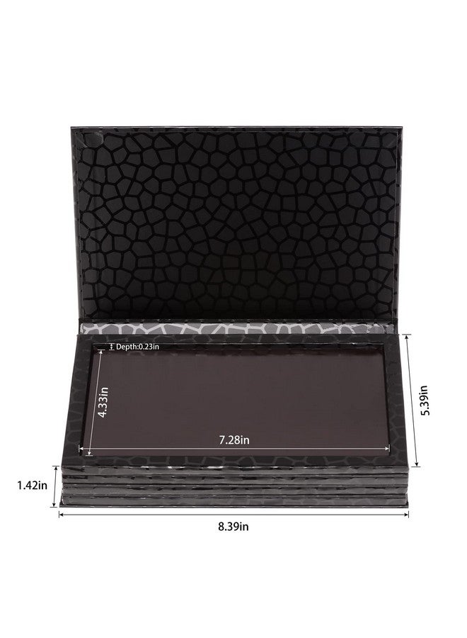 ألون علبة تخزين كبيرة فارغة لألوان المكياج من Allwon، لوحة مغناطيسية على شكل كتاب، مكونة من 4 طبقات، لتخزين ظلال العيون وأحمر الشفاه وأحمر الخدود والبودرة (أسود) - Image 3