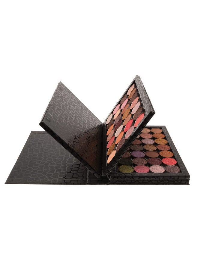 ألون علبة تخزين كبيرة فارغة لألوان المكياج من Allwon، لوحة مغناطيسية على شكل كتاب، مكونة من 4 طبقات، لتخزين ظلال العيون وأحمر الشفاه وأحمر الخدود والبودرة (أسود) - Image 5