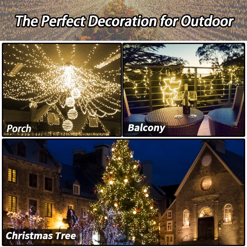 Selarlyt 2 Pack Solar String Lights Outdoor, 200 LED Extra-Long 72FT Solar Powered Lights with 8 Lighting Modes, Waterproof Outdoor Lighting Decoration for Garden, Patio, Balcony, Xmas, Wedding, Party - Image 5