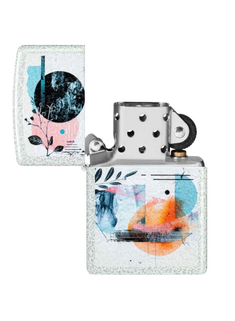 Zippo Abstract Collage Design Glacier Lighter (White) - Image 3