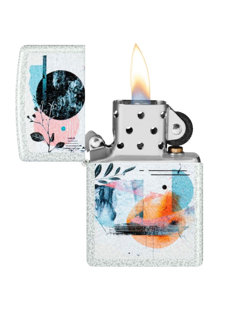 Zippo Abstract Collage Design Glacier Lighter (White) - Image 2