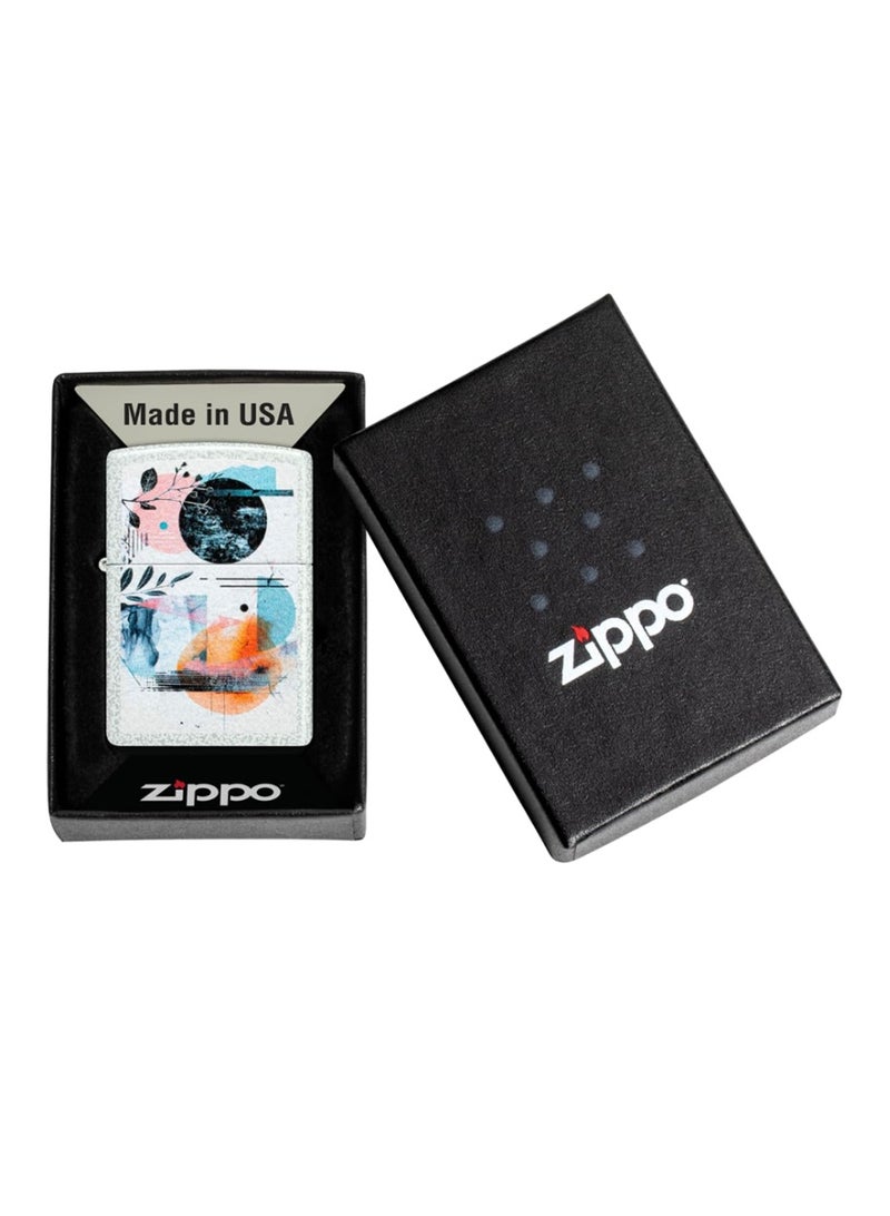 Zippo Abstract Collage Design Glacier Lighter (White) - Image 5
