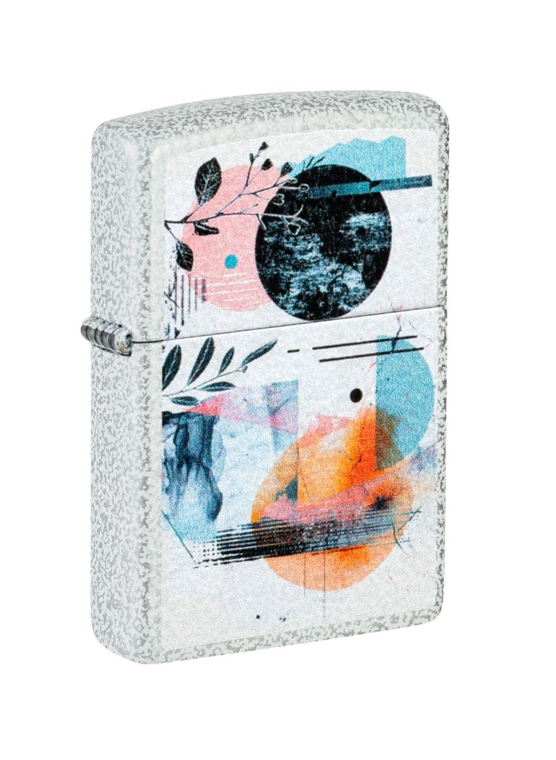 Zippo Abstract Collage Design Glacier Lighter (White) - Image 1