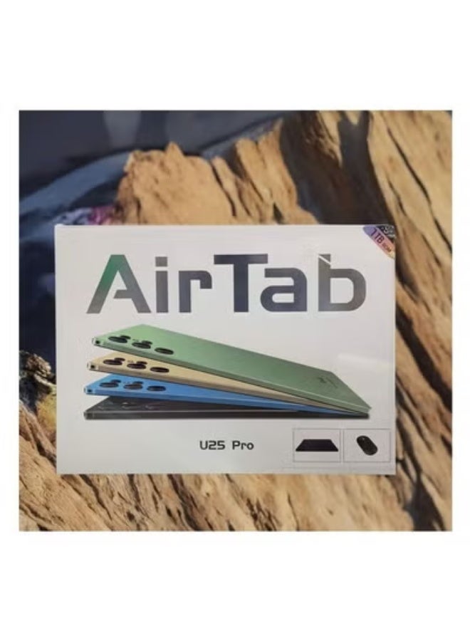 AirTab 10.1-Inch Smart Tablet U25 PRO with Android 13, Massive 16GB RAM & 1TB Storage, Quad-Core Processor, Dual SIM LTE + Wi-Fi, Includes Touch Pen & Keyboard, Long-Lasting Battery, Perfect for Work, Study, Streaming, and Entertainment – Blue - Image 2